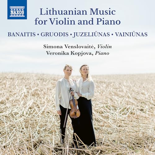 CD cover: two women in a field, violin and piano music.