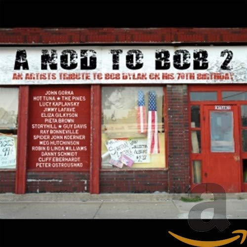 CD cover for “A Nod To Bob 2” featuring a storefront with American flags.