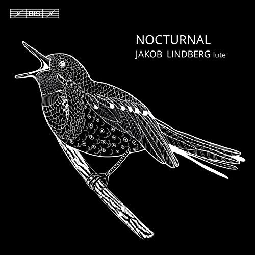 White line drawing of a songbird on a branch, black background.