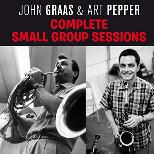 Black and white CD cover featuring two jazz musicians with instruments.