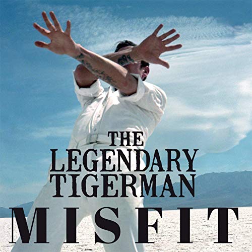 CD cover: man with arms raised against a blurred sky.