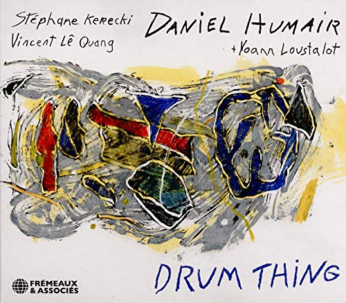 CD cover with abstract painting in blue, yellow, red, and black.