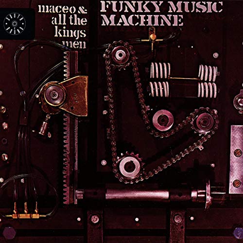 Album cover for "Funky Music Machine" featuring complex mechanical imagery.