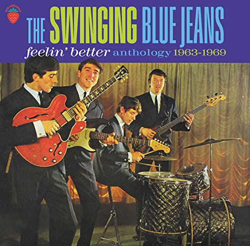 CD cover for The Swinging Blue Jeans’ “Feelin’ Better Anthology” featuring the band.