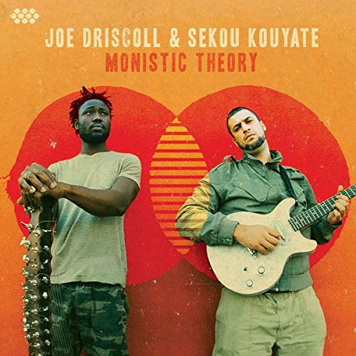 Album cover featuring two musicians with instruments against a red background.