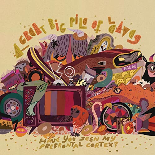 Album cover with colorful, chaotic illustration of animals and objects.