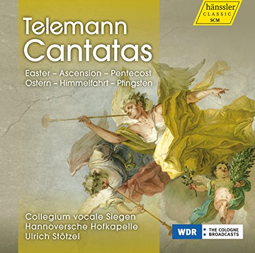 CD cover for Telemann Cantatas featuring angelic figures and text.