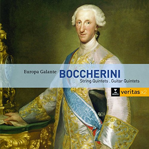 Boccherini CD cover featuring a man in ornate 18th-century attire with blue sash.