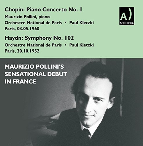 CD cover featuring pianist Maurizio Pollini in black and white.