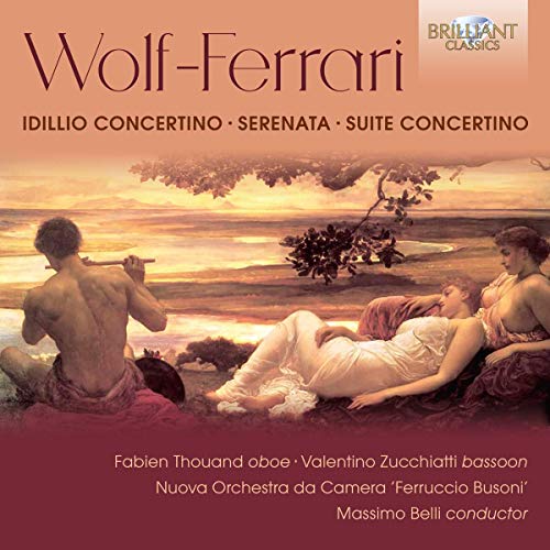 CD cover featuring a classical painting of a piper and reclining figures.