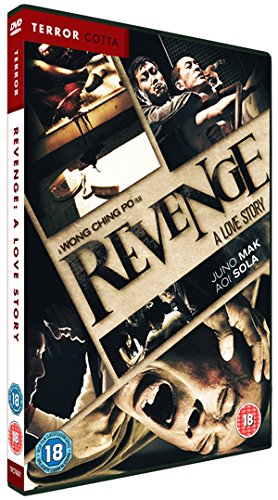 DVD case for "Revenge: A Love Story" with images of characters and a skull.