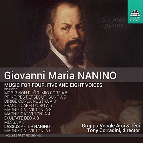 CD cover for Giovanni Maria Nanino’s vocal music, featuring a portrait.