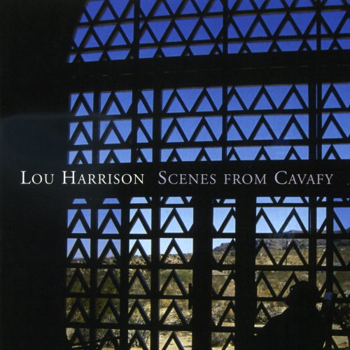 "Album cover with a grid-patterned window, blue sky, and desert landscape, featuring artist and title."