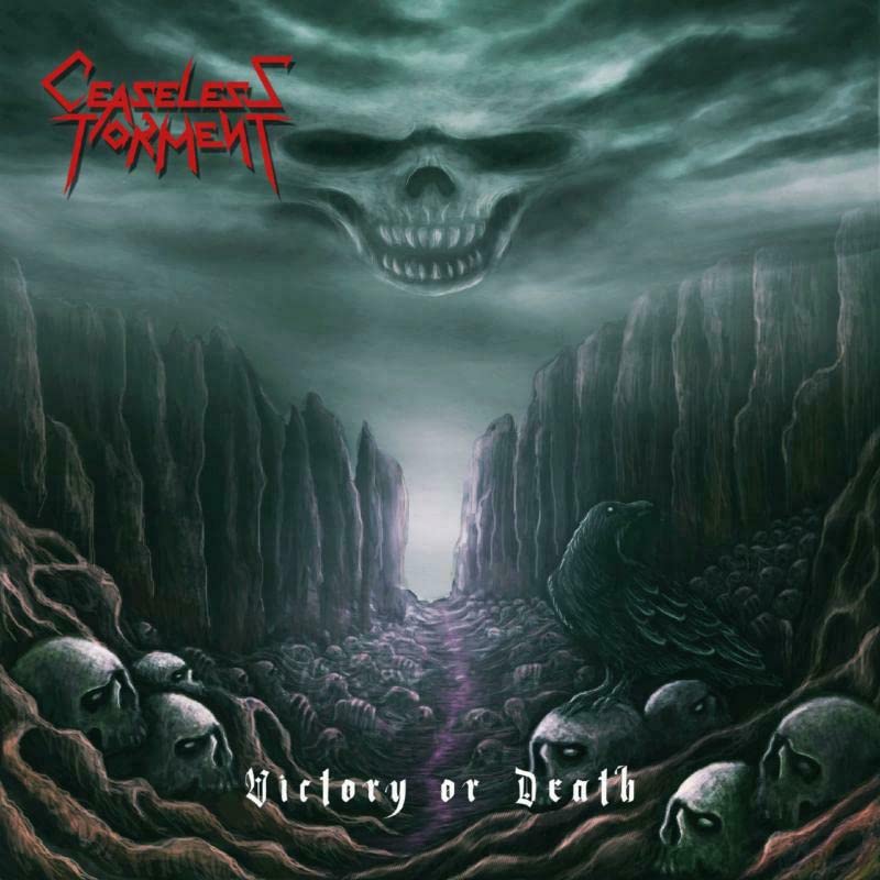 CD cover: dark landscape with skulls, a raven, and band logo.