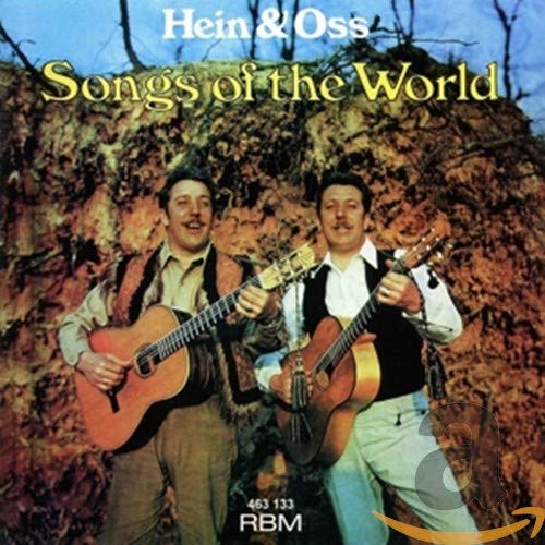 "Album cover featuring two men holding guitars, with 'Songs of the World' title."
