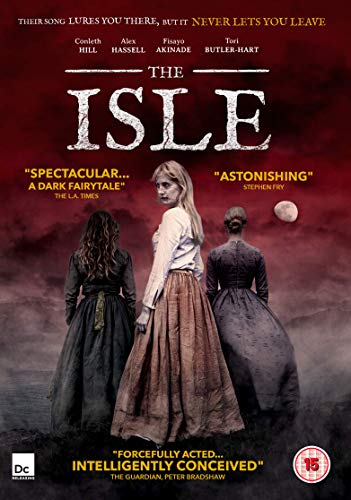 "The Isle DVD cover: three women in long dresses under a full moon."