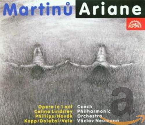 CD cover for Martinu's "Ariane" opera, featuring abstract figures.