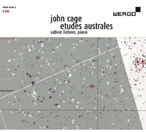 Album cover with white top, grey bottom, and multicolored speckles, featuring text.