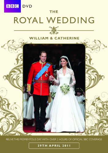 DVD cover featuring Prince William and Catherine Middleton on their wedding day, holding hands.