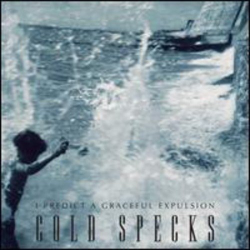 "Album cover with black and white image of child throwing stones into water."