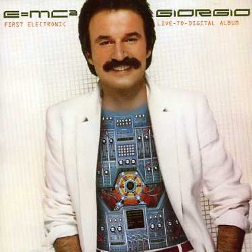 Album cover featuring Giorgio Moroder in a white jacket and electronic-printed shirt.