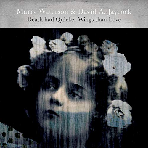 Album cover: ghostly portrait of a woman with white flowers.