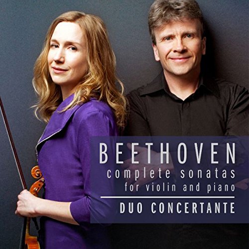 CD cover featuring a man and woman, violinist holding her instrument, against a dark background.
