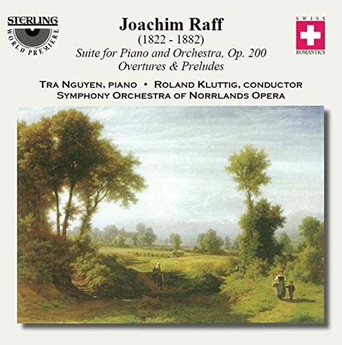 CD cover for Joachim Raff’s Suite for Piano and Orchestra, landscape scene.