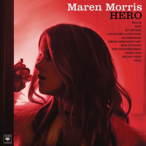 Maren Morris “Hero” vinyl album cover with a portrait of the artist.