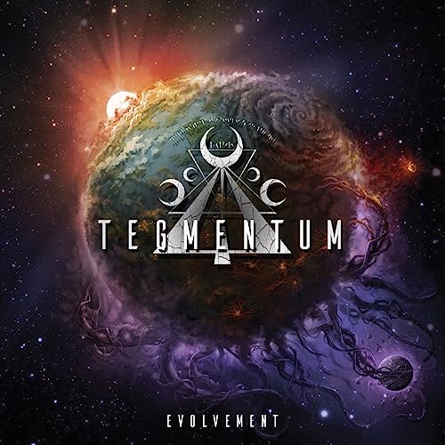 CD cover: planet with symbol, stars, and text "Tegmentum - Evolvement".