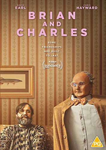 DVD cover art featuring a bearded man and a robot against striped wallpaper.