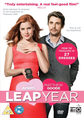 DVD cover for "Leap Year" starring Amy Adams and Matthew Goode.