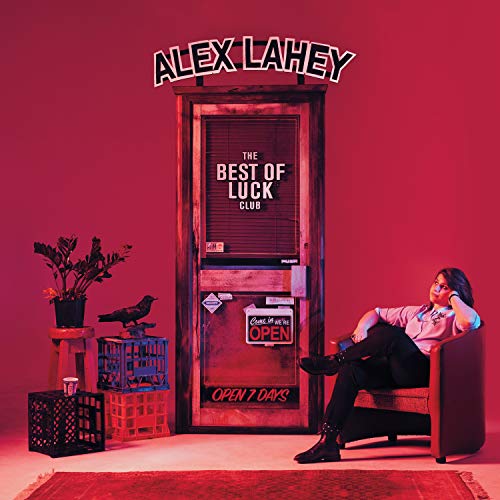Alex Lahey album cover featuring a woman and a wooden door.