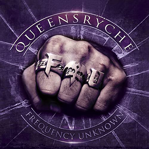 Queensryche album cover: a clenched fist with “FU” rings on purple background.
