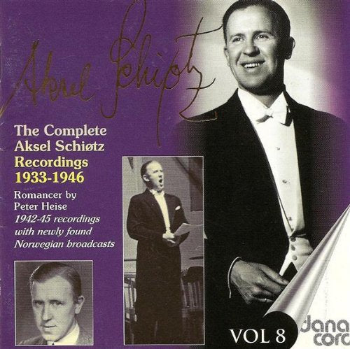 Purple CD cover with black and white photos of a man singing.