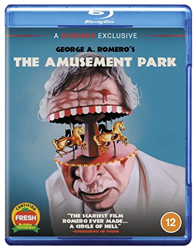 Blu-ray cover for "The Amusement Park" featuring a man and carousel.
