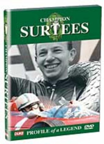 DVD cover for āChampion: John Surteesā featuring a smiling racer.