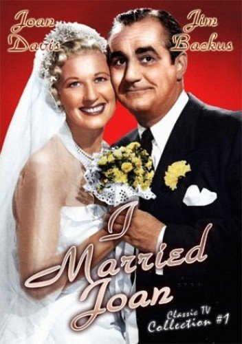 Bride and groom on DVD cover for classic TV series "I Married Joan".