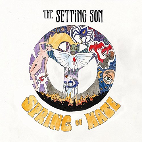 CD cover art: surreal, colorful illustration of figures and a spiderweb.