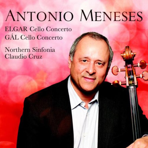CD cover featuring a man holding a cello against a red background.