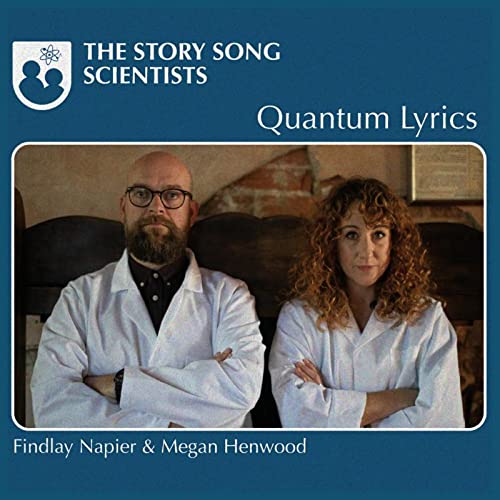 CD cover featuring Findlay Napier and Megan Henwood in lab coats.