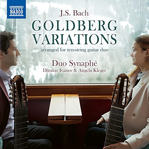 CD cover: Duo Synaphe, portraits, guitars, and "Goldberg Variations" text.