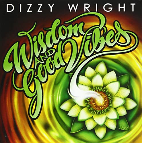 CD cover for Dizzy Wright’s “Wisdom & Good Vibes” with a lotus flower.