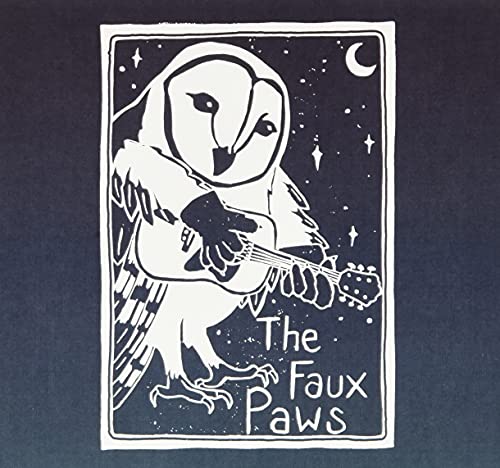 Owl playing guitar, album cover for "The Faux Paws" CD.