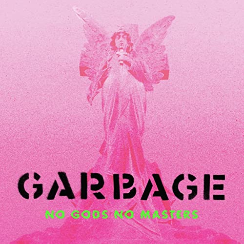 Pink album cover featuring a statue of an angel and band name "Garbage".