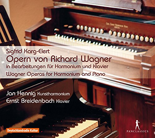 "CD cover featuring a harmonium and piano with text overlay."