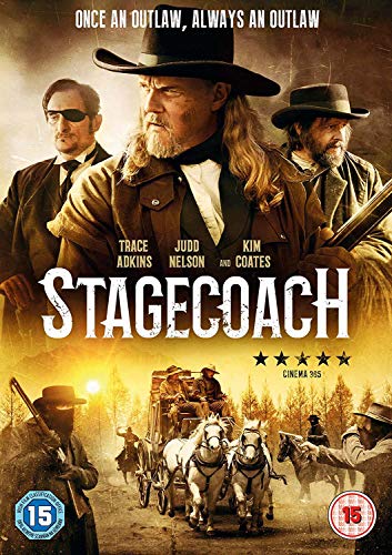 DVD cover for "Stagecoach" featuring a bearded man in a hat and a stagecoach.