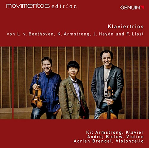CD cover featuring three musicians with violin and cello, red background.