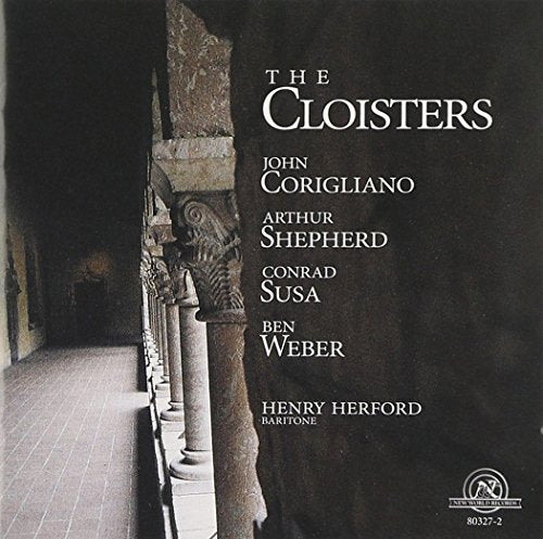 "CD cover with a dark hallway and ornate stone columns."