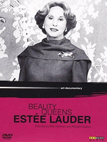 DVD cover featuring black-and-white portrait of Estee Lauder against a floral background.